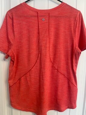 Lululemon Coral Heathered Active Tee - Size 10 EUC